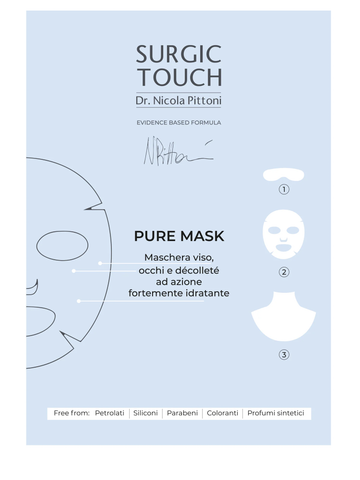 Pure Mask, maschera monodose idratante viso, occhi e collo SurgicTouch®