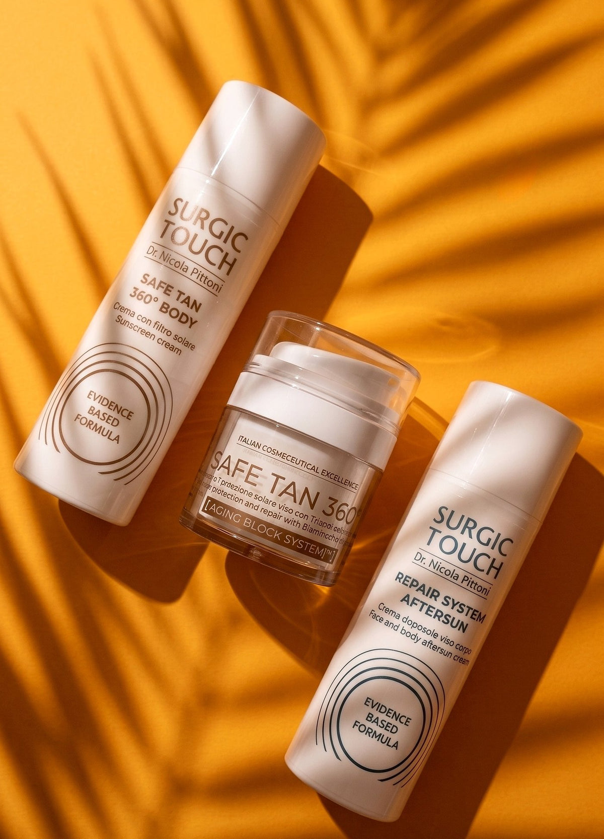 Linea solare SurgicTouch®: Safe Tan 360° e Repair System Aftersun